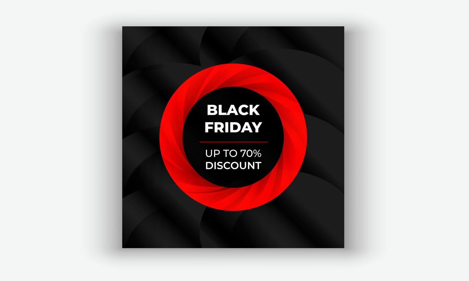 Black friday special sale social media post template vector
