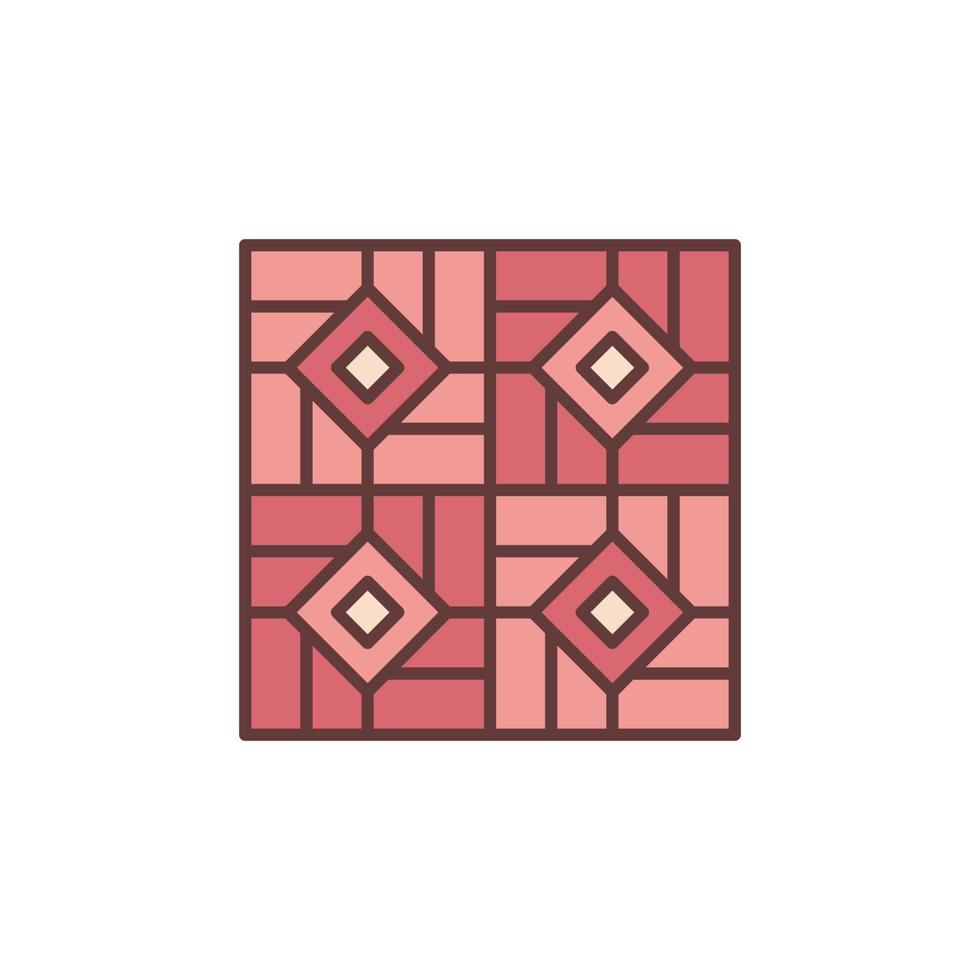 Ceramic Floor Tiles vector concept red modern icon