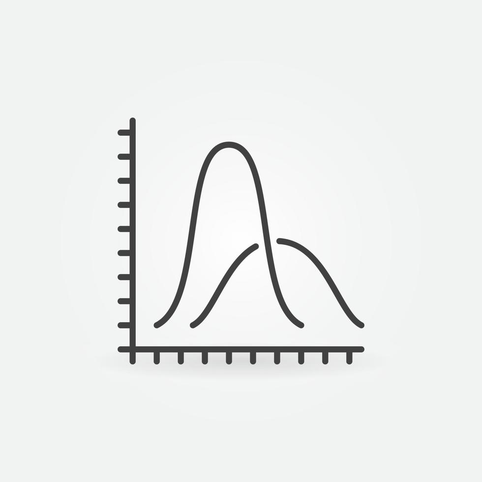 Graph vector thin line concept simple icon