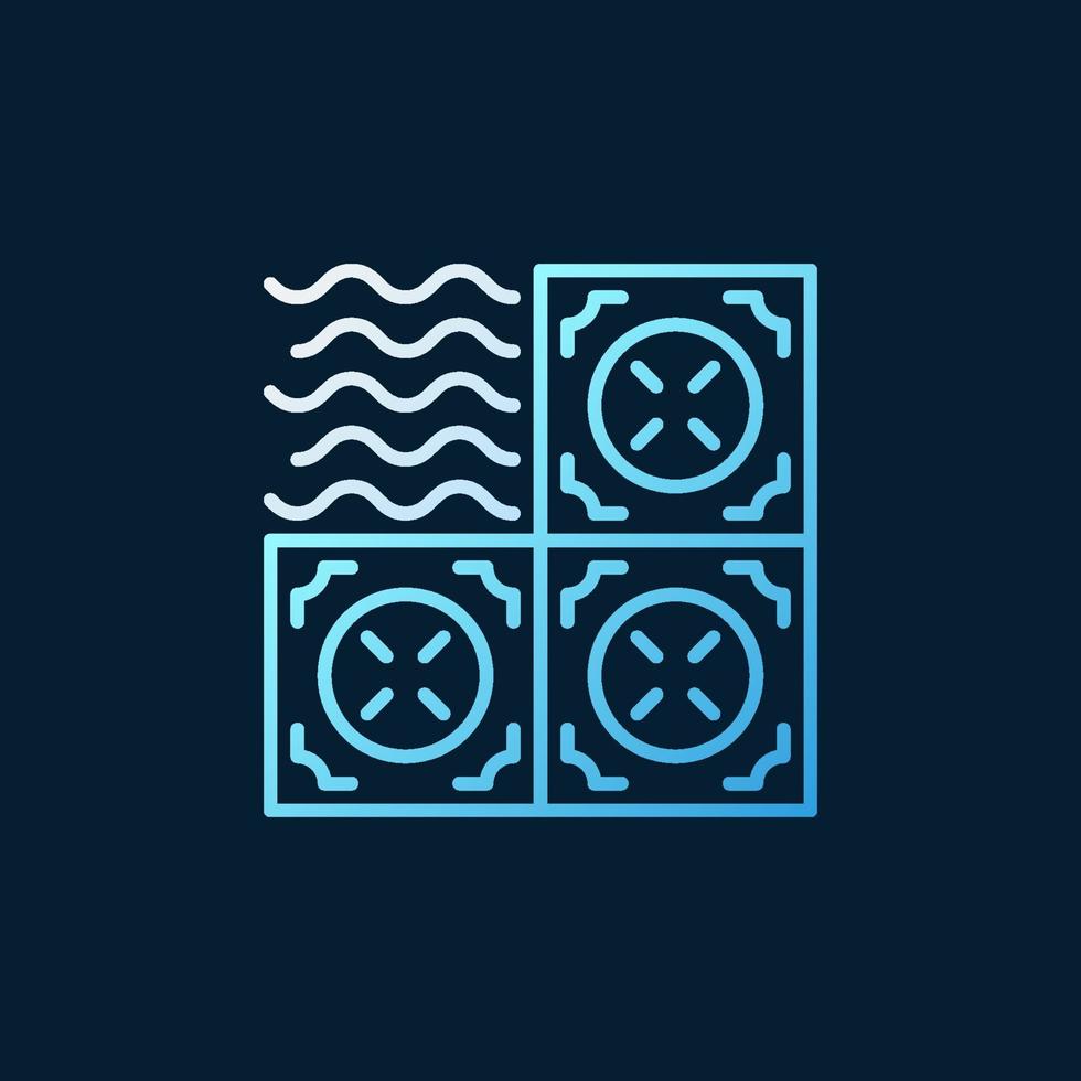 Laying Tiles vector concept colored outline icon