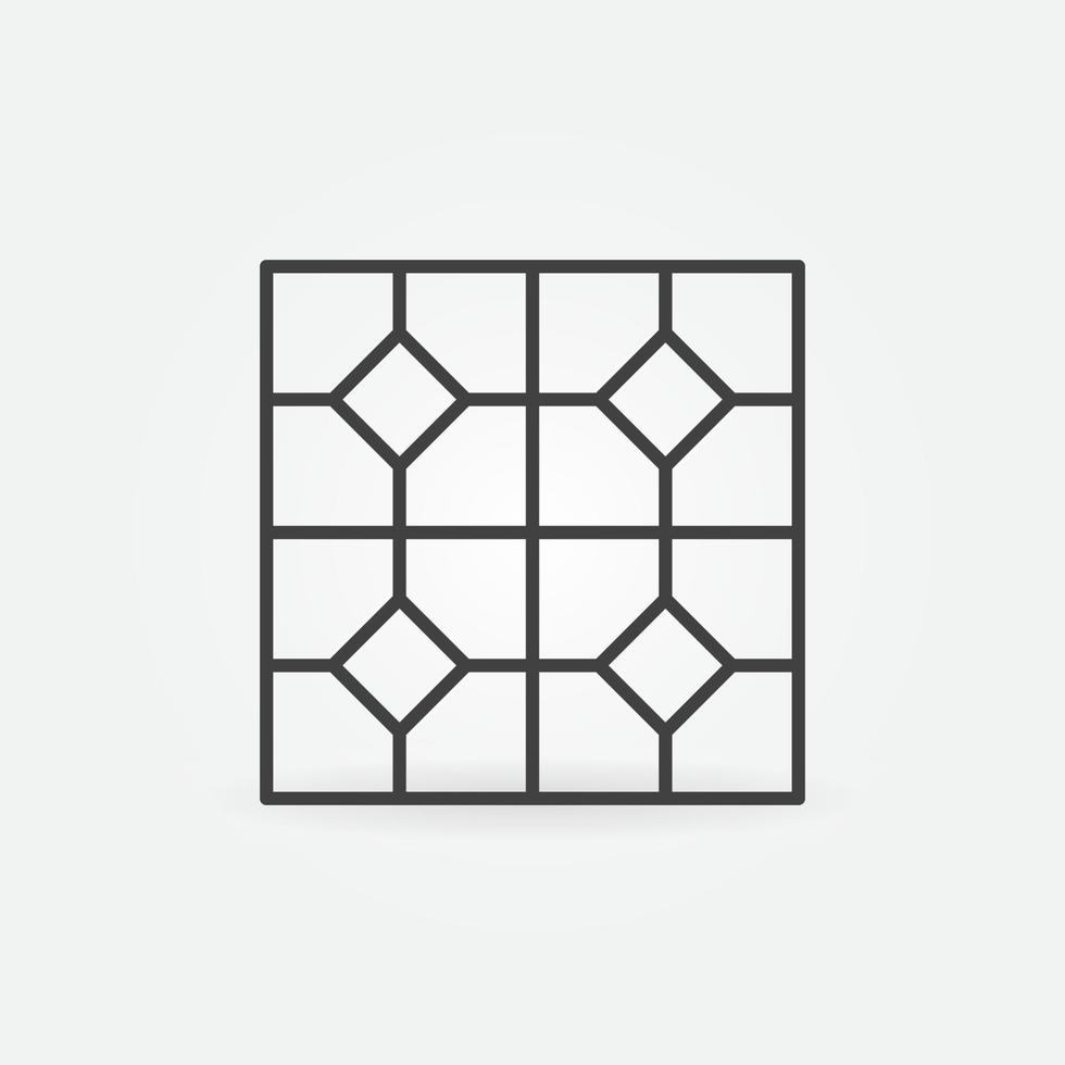 Vector Floor Tile outline concept icon