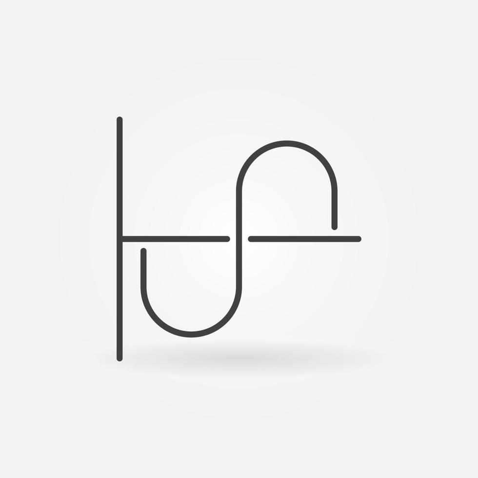 Vector Graph concept minimal line icon or symbol