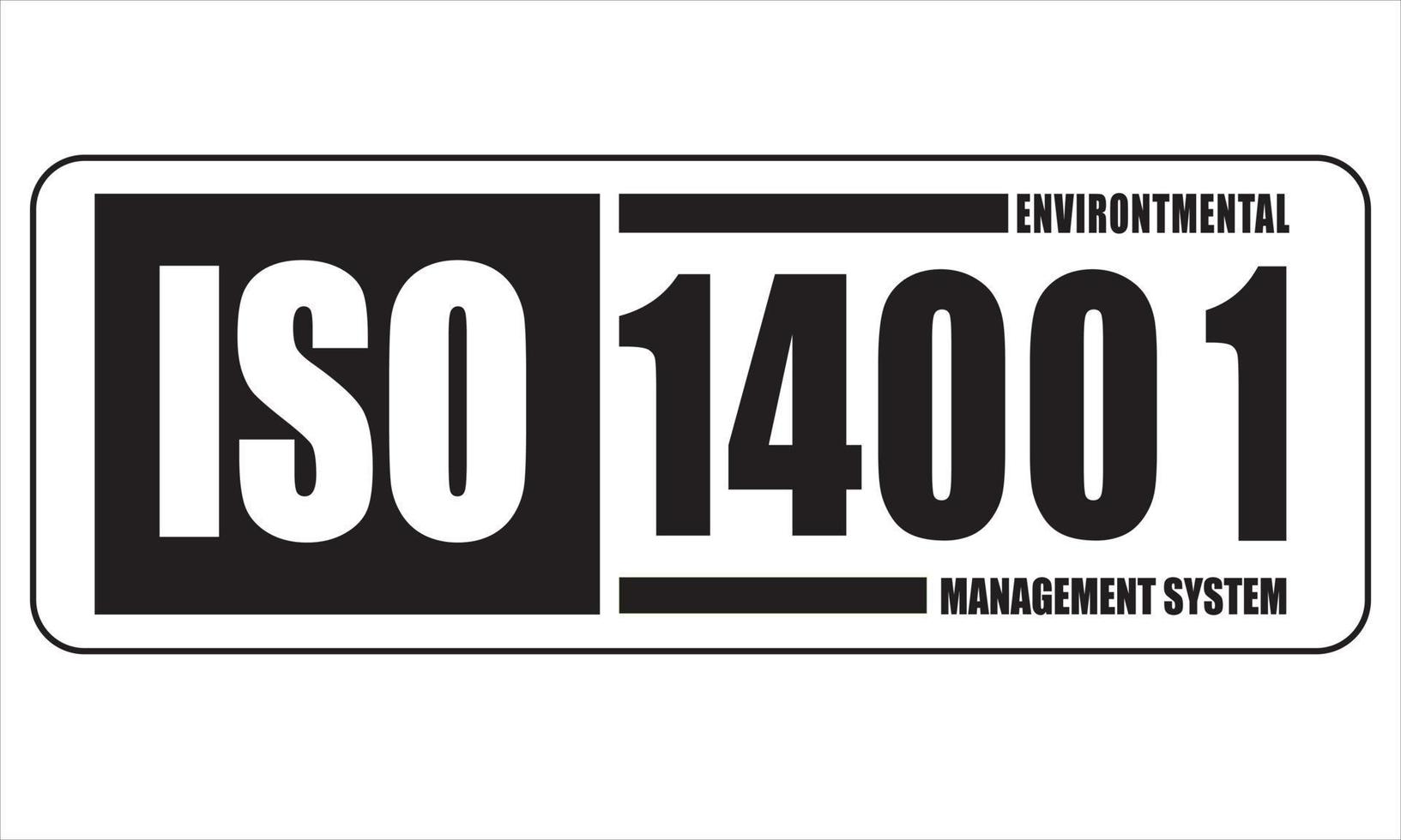 ISO 14001 certified sign - environmental management system international standard EPS 10 format vector