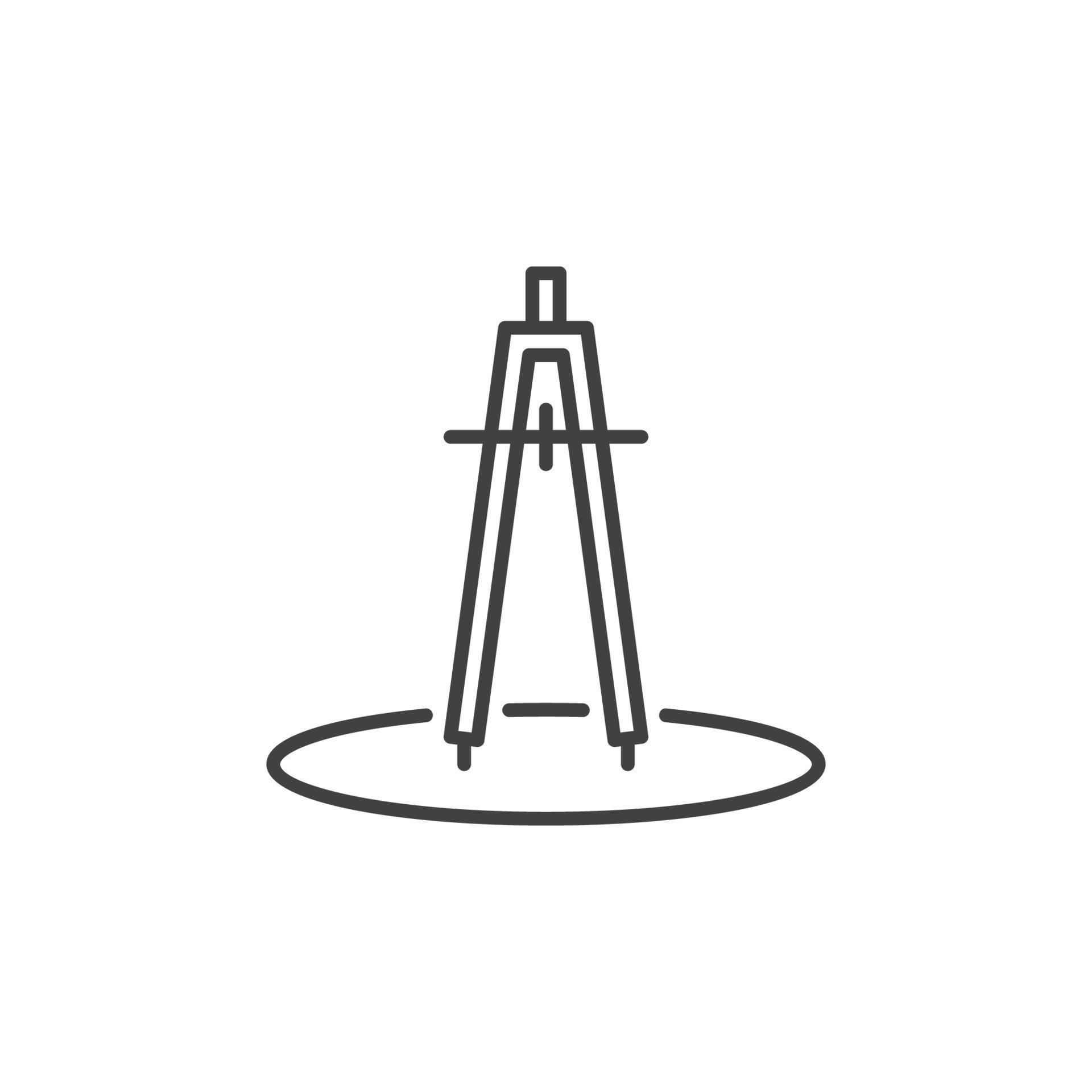 Compass vector drawing tool concept linear icon or sign 13091958 Vector