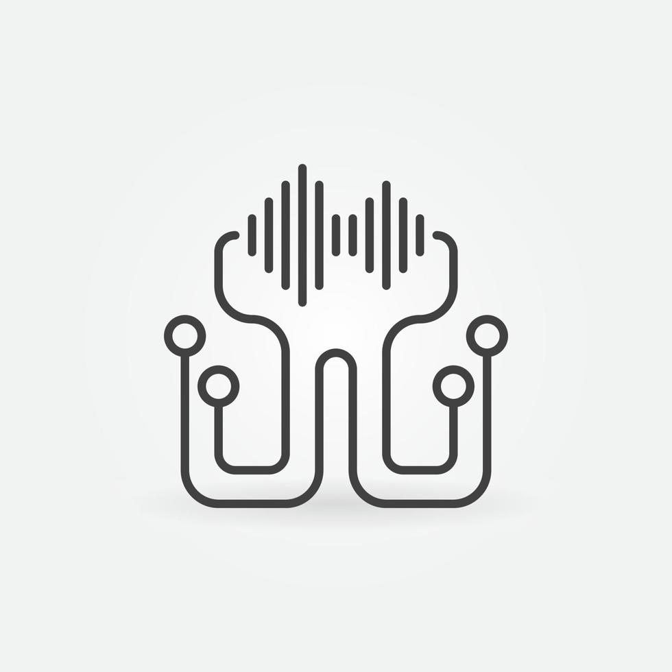 Sound Design linear vector concept icon