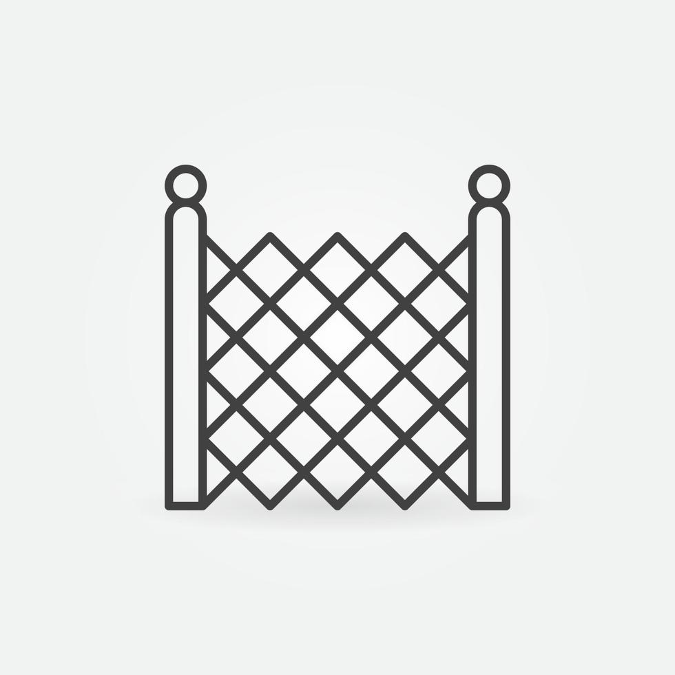 Chain Link Fencing vector concept icon in thin line style