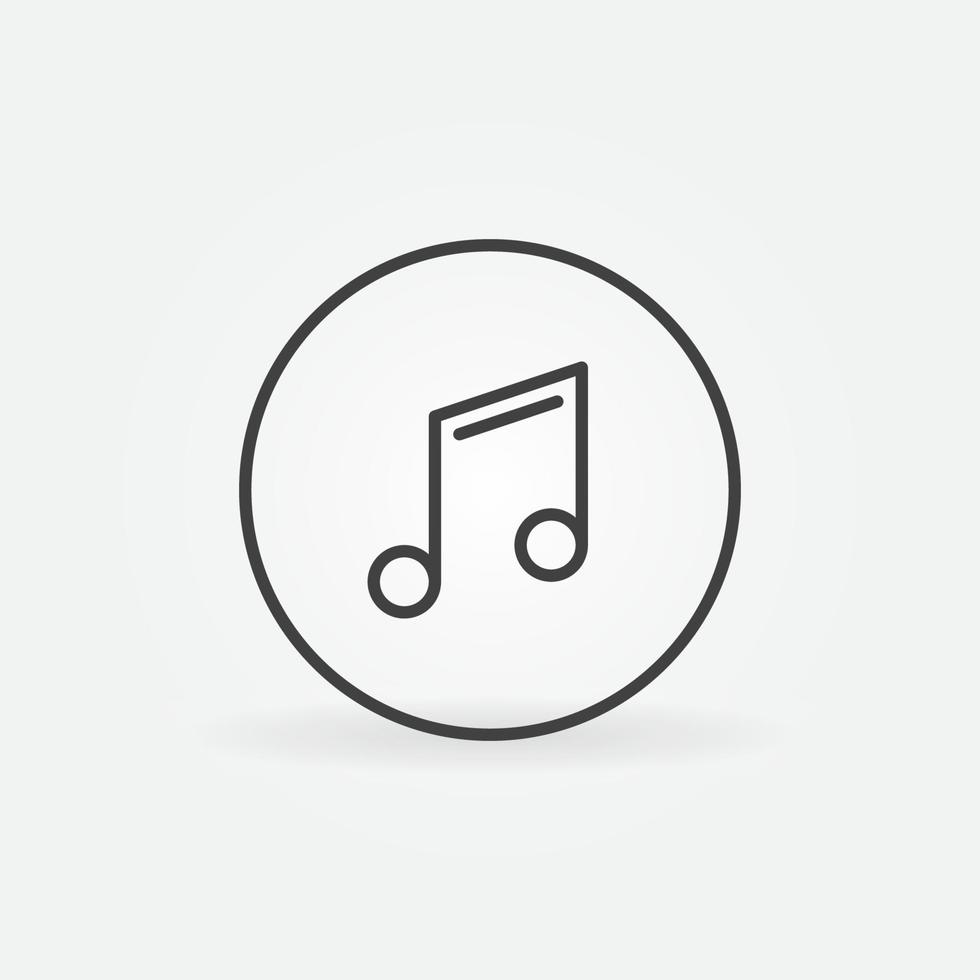 Music Note in Circle outline vector concept icon