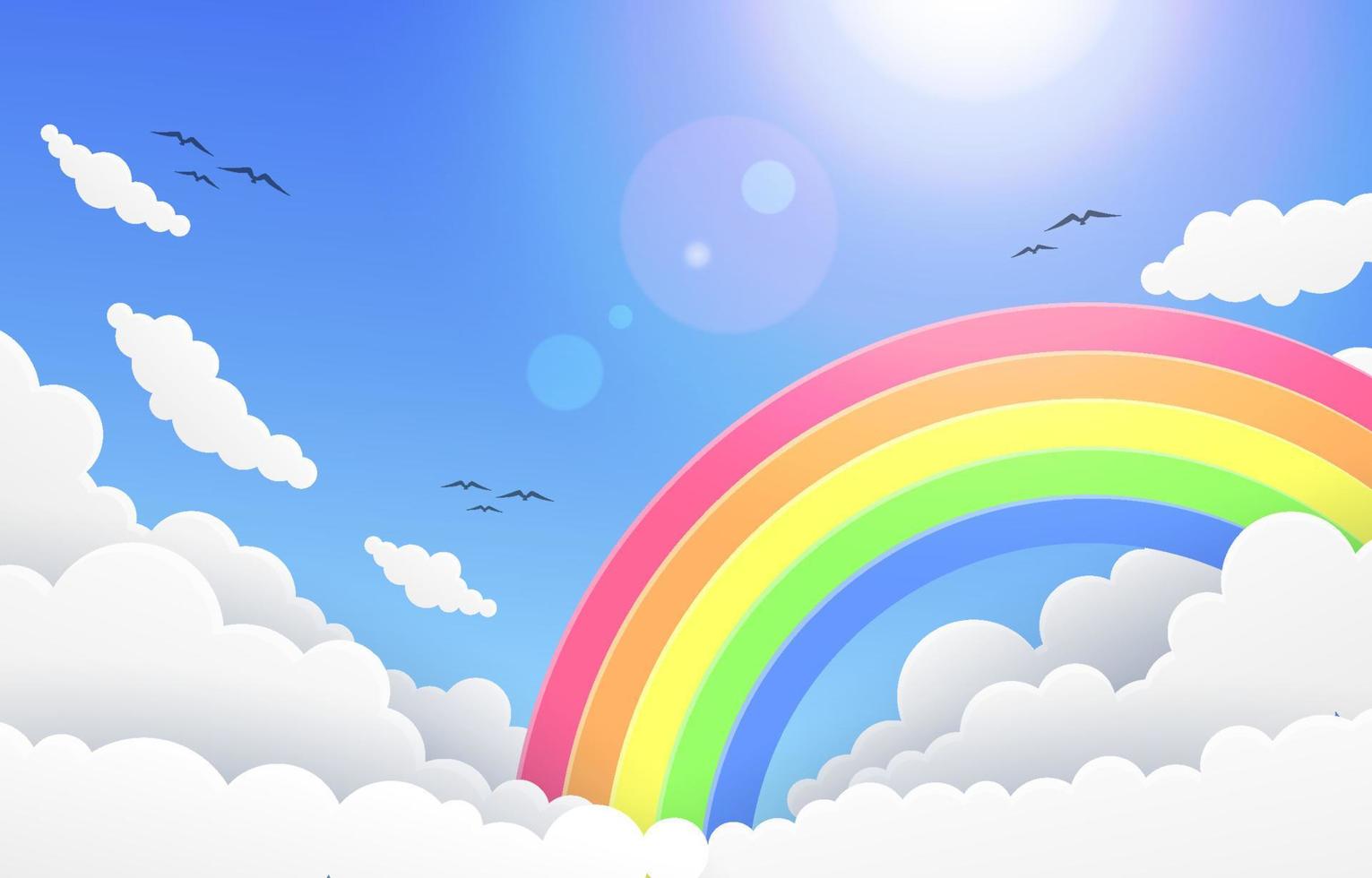 fondo de arco iris de colores vector
