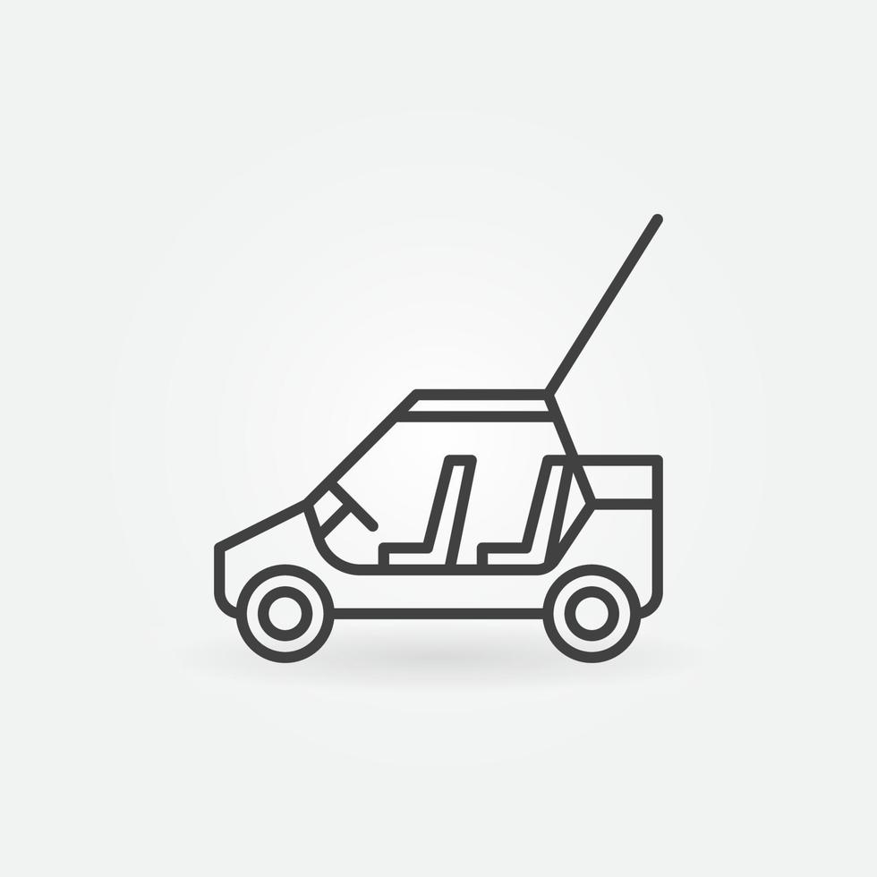 Buggy Vehicle vector concept icon in outline style