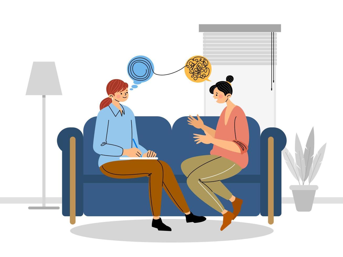 Woman Counseling to a Psychiatrist vector