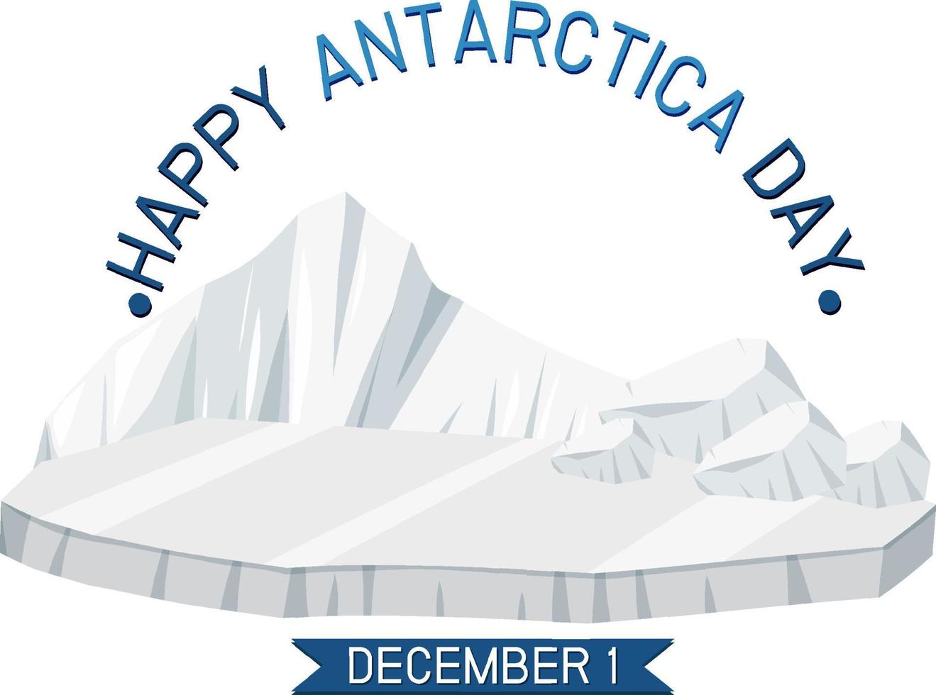 plantilla de póster del día de la antártida vector