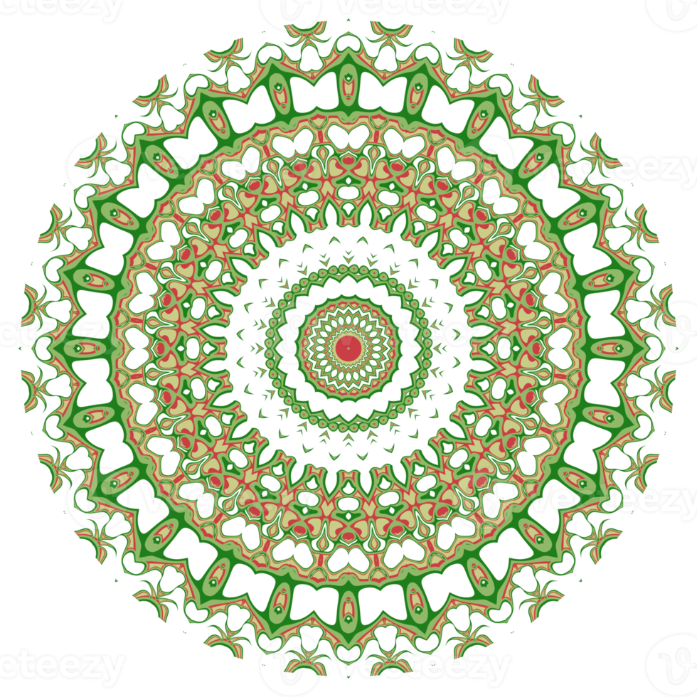 Abstract mandala flower pattern png