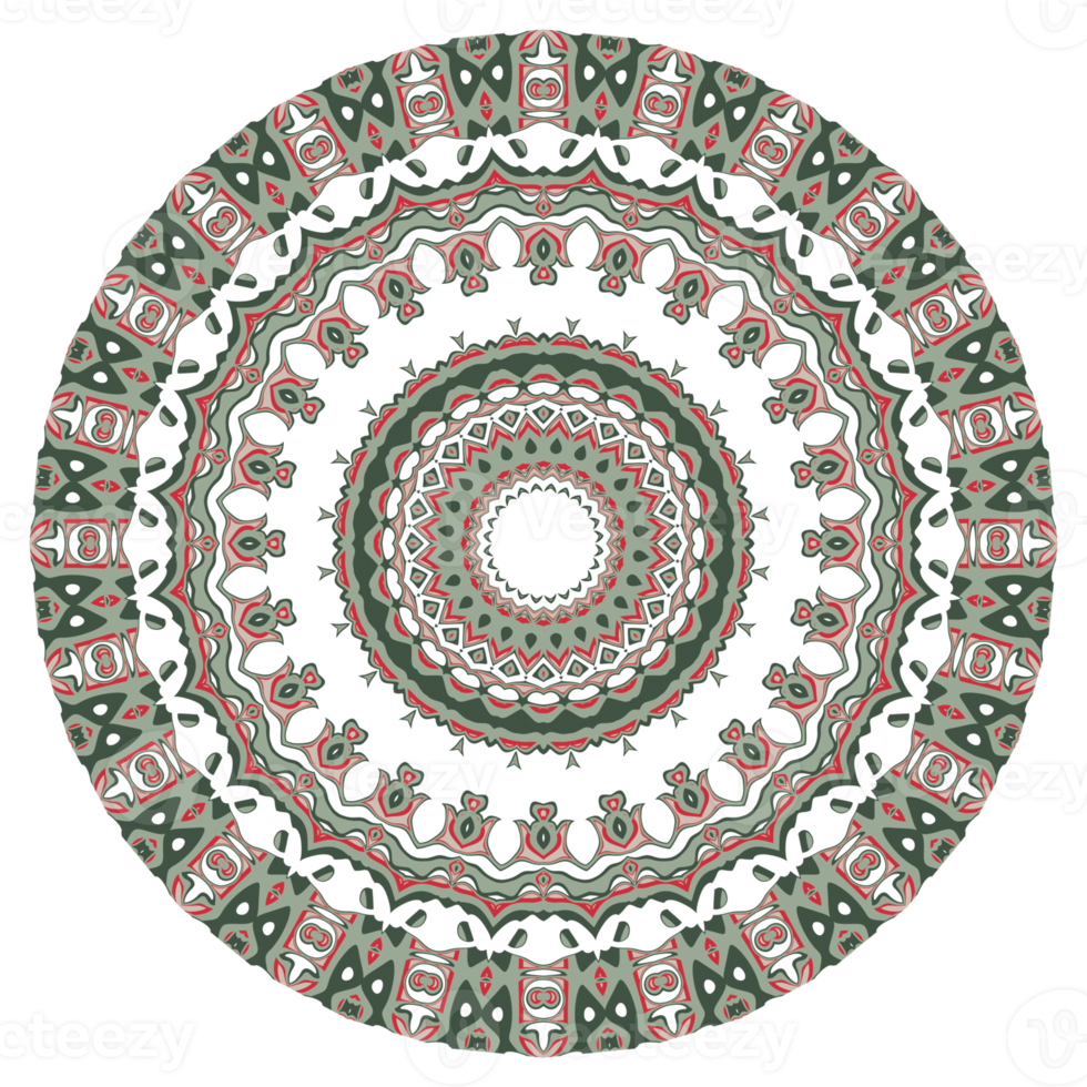 Abstract mandala flower pattern png