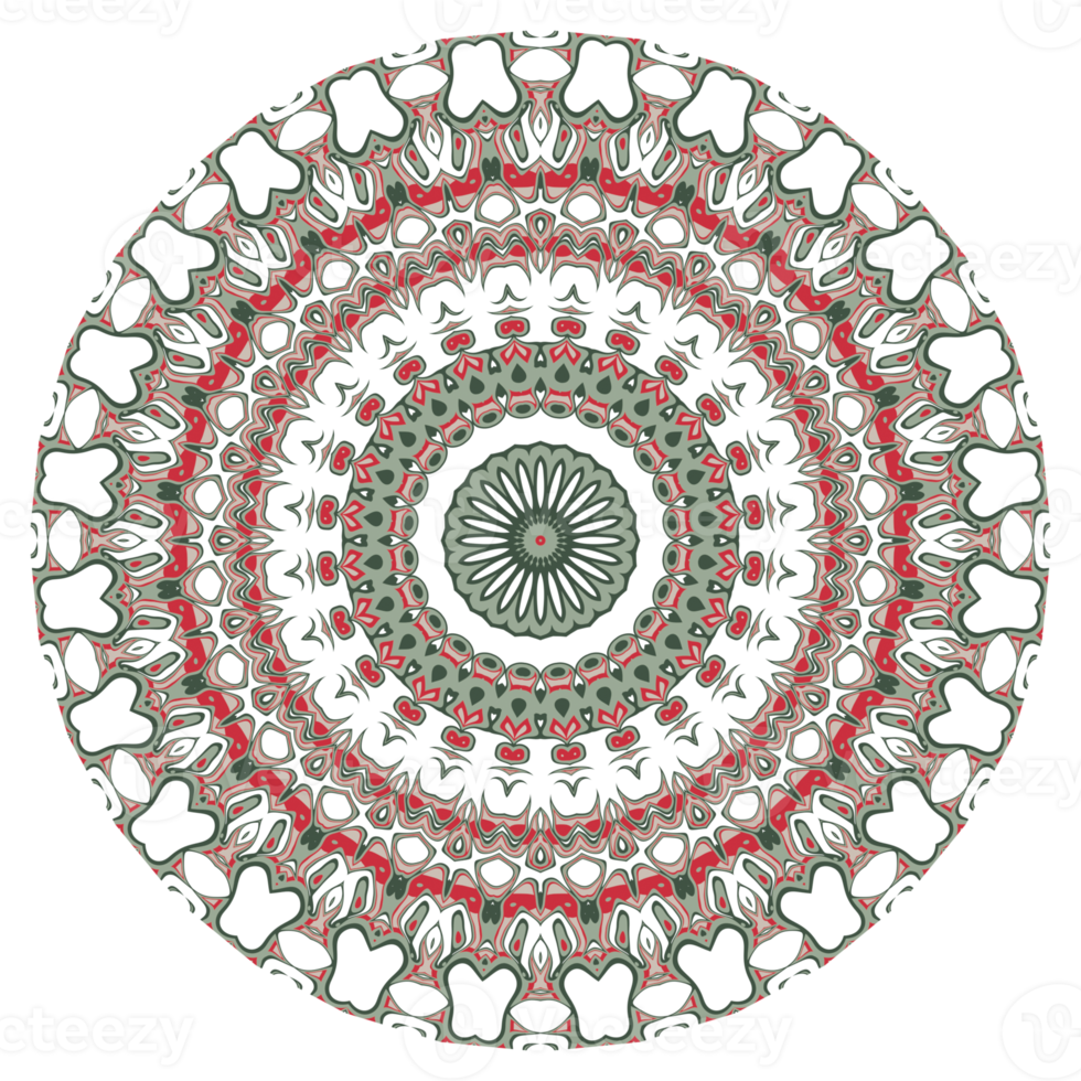 Abstract mandala flower pattern png