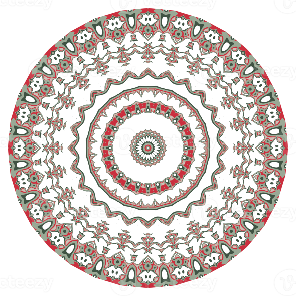 Abstract mandala flower pattern png