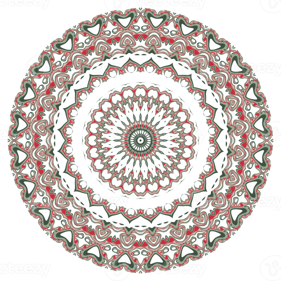 Abstract mandala flower pattern png