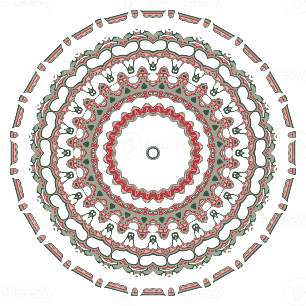 Abstract mandala flower pattern png