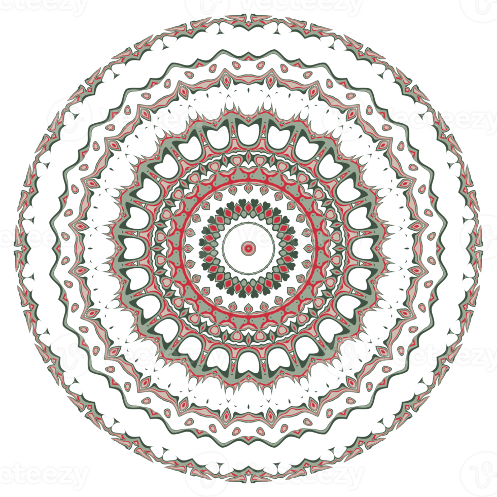 Abstract mandala flower pattern png