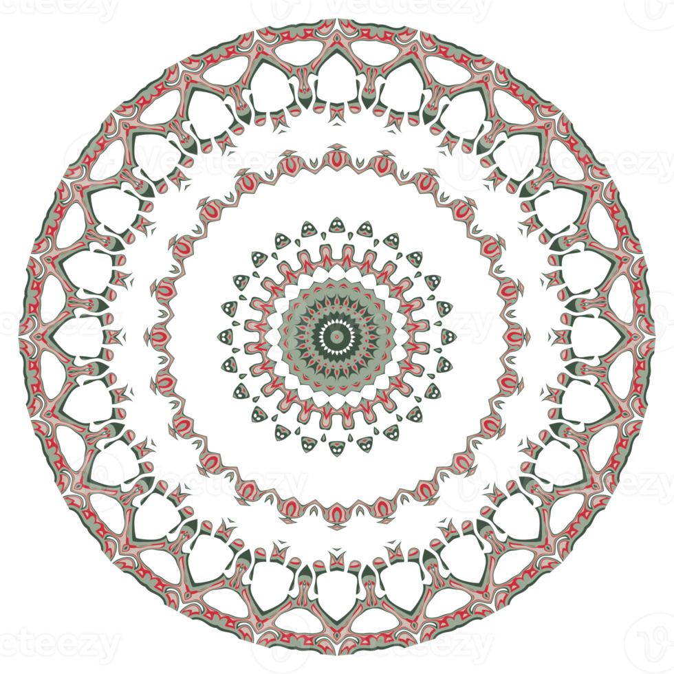 Abstract mandala flower pattern png