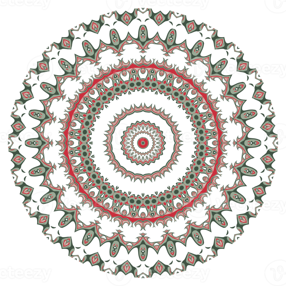 Abstract mandala flower pattern png