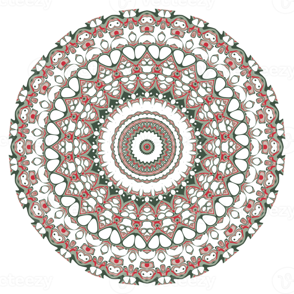 Abstract mandala flower pattern png