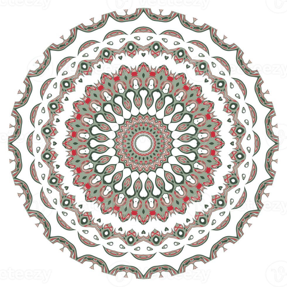 Abstract mandala flower pattern png