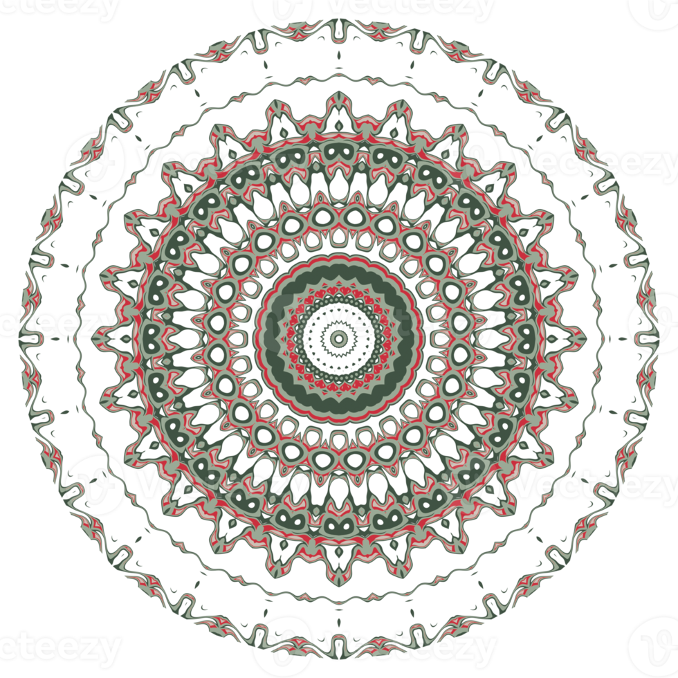 Abstract mandala flower pattern png