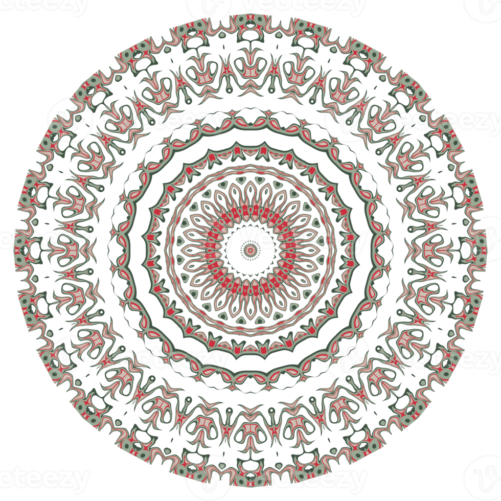 Abstract mandala flower pattern png