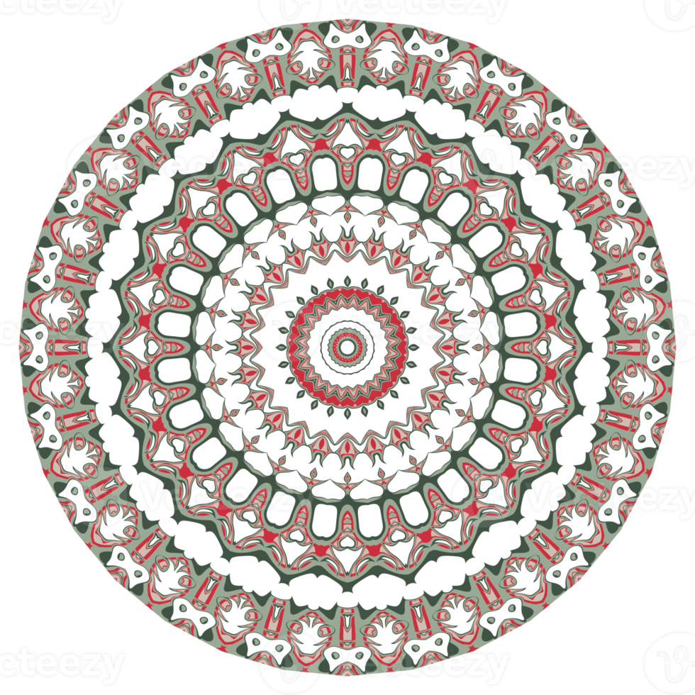 Abstract mandala flower pattern png