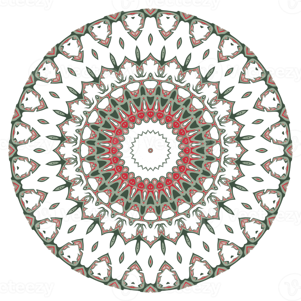 Abstract mandala flower pattern png