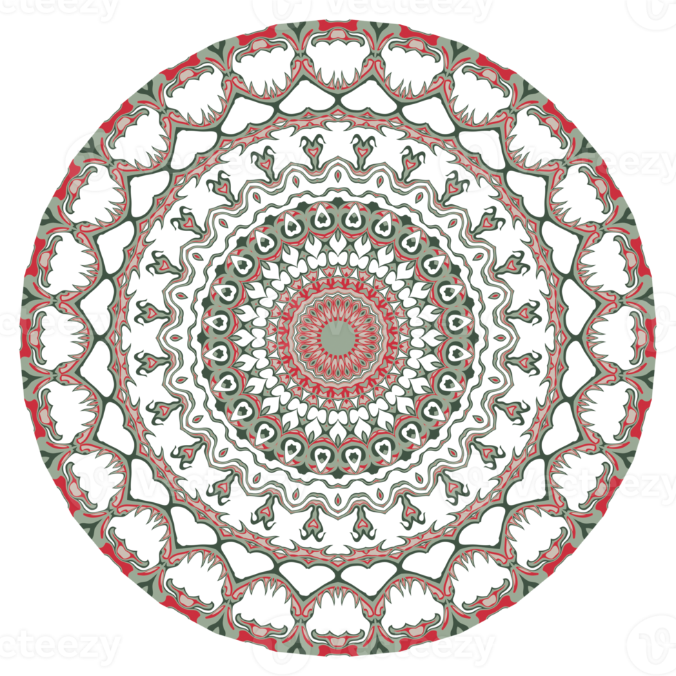 Abstract mandala flower pattern png