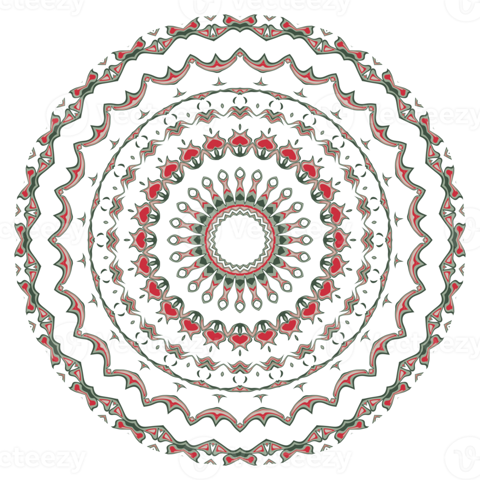 Abstract mandala flower pattern png