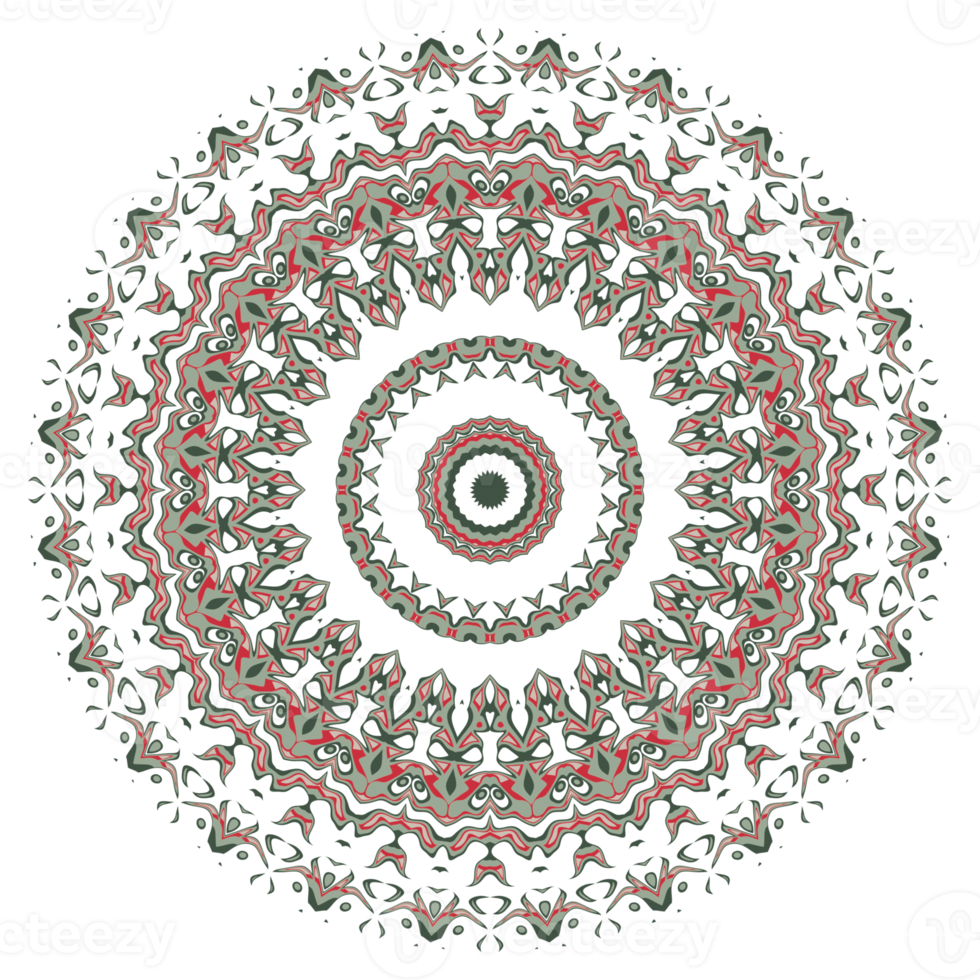 Abstract mandala flower pattern png