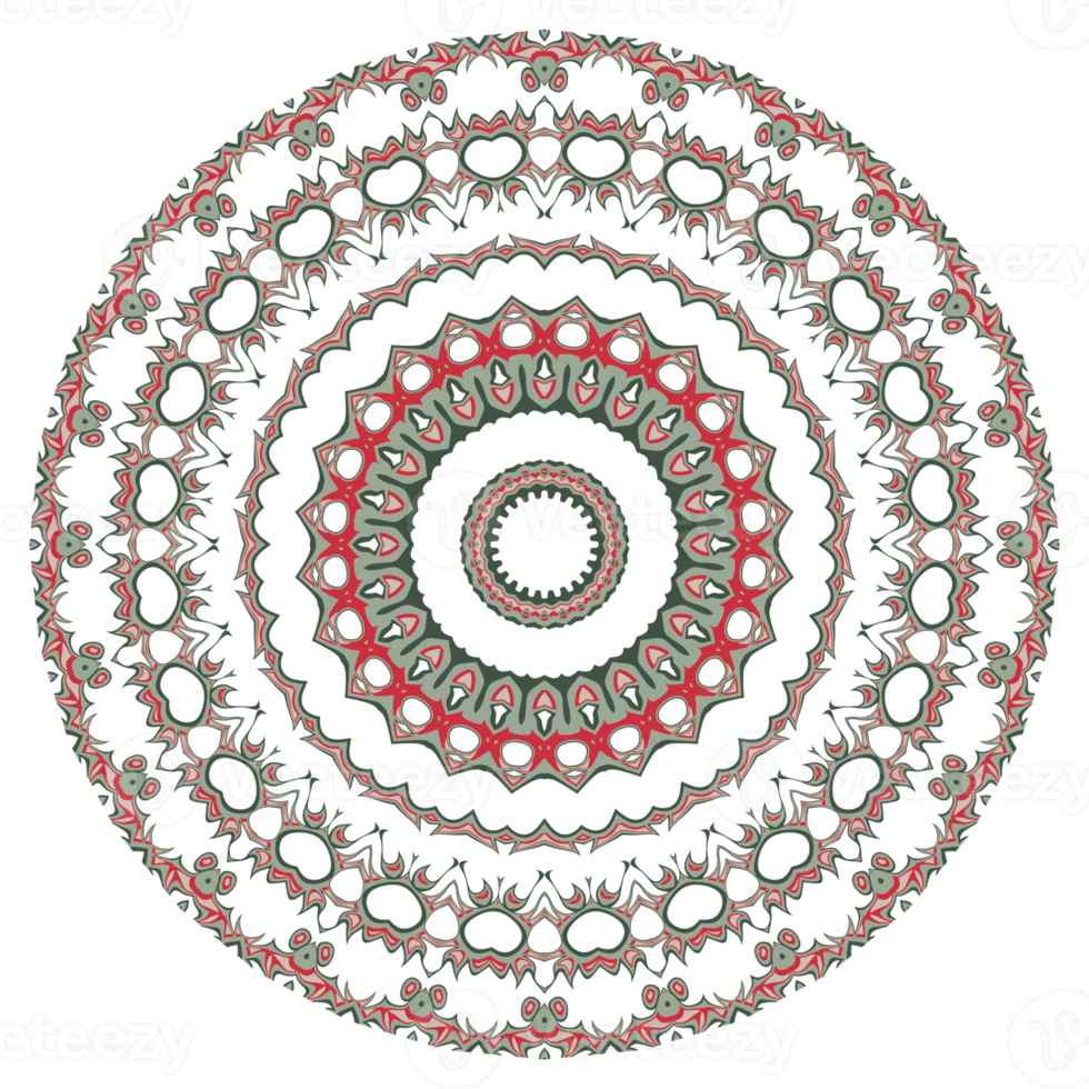 Abstract mandala flower pattern png