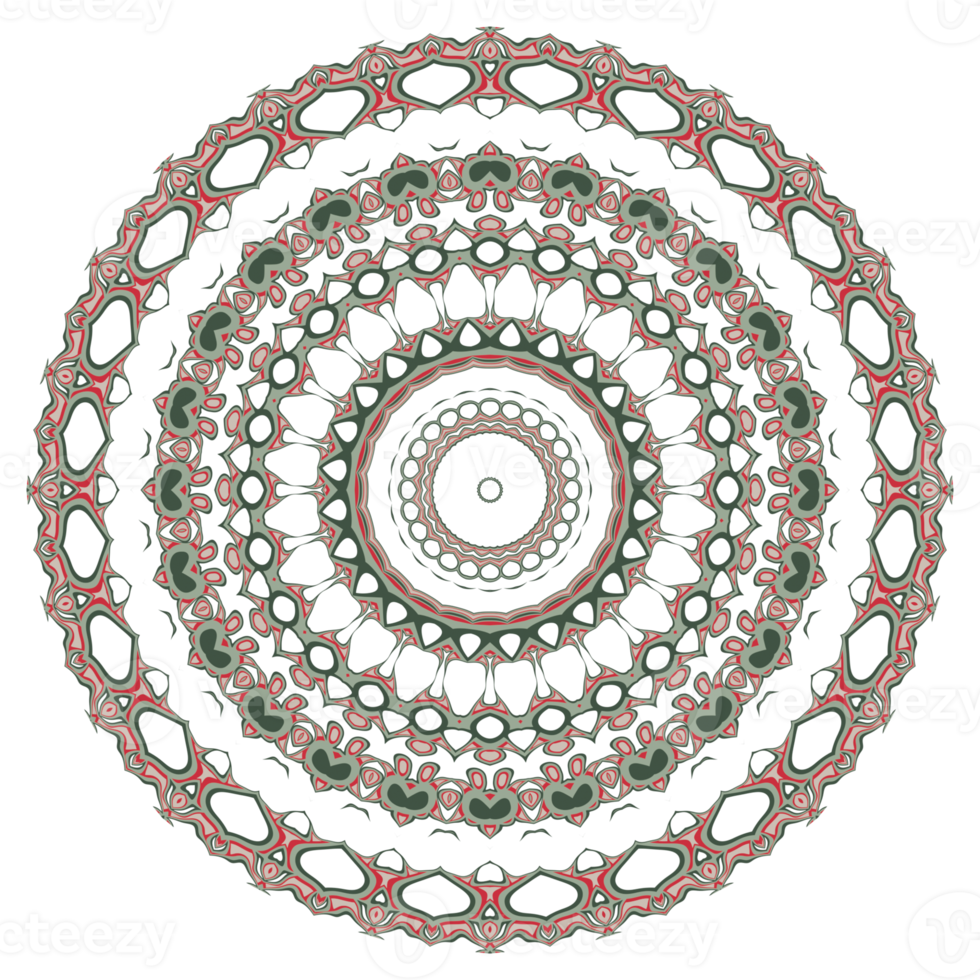Abstract mandala flower pattern png
