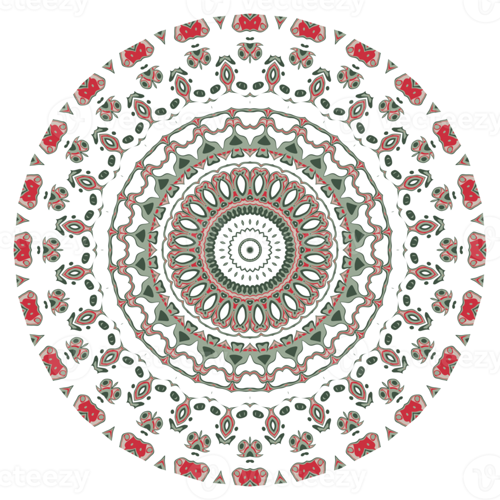 Abstract mandala flower pattern png