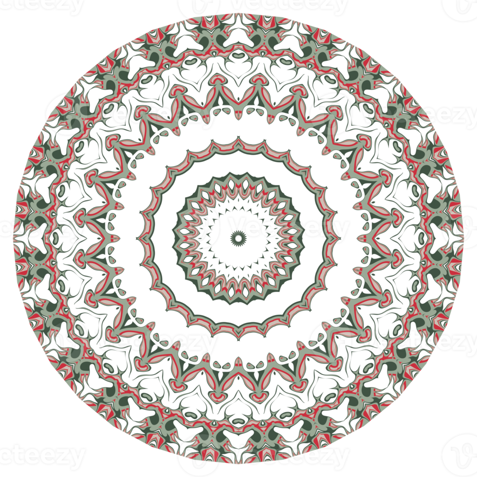 Abstract mandala flower pattern png