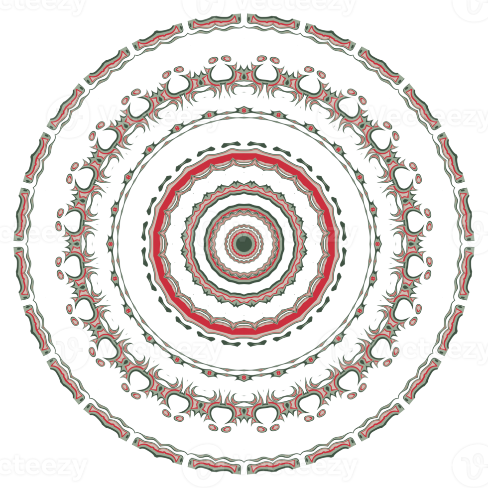 Abstract mandala flower pattern png
