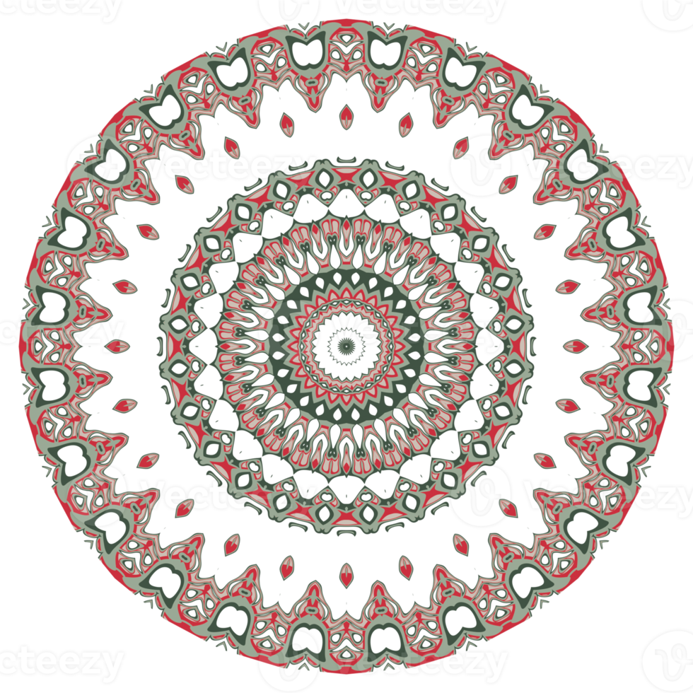 Abstract mandala flower pattern png