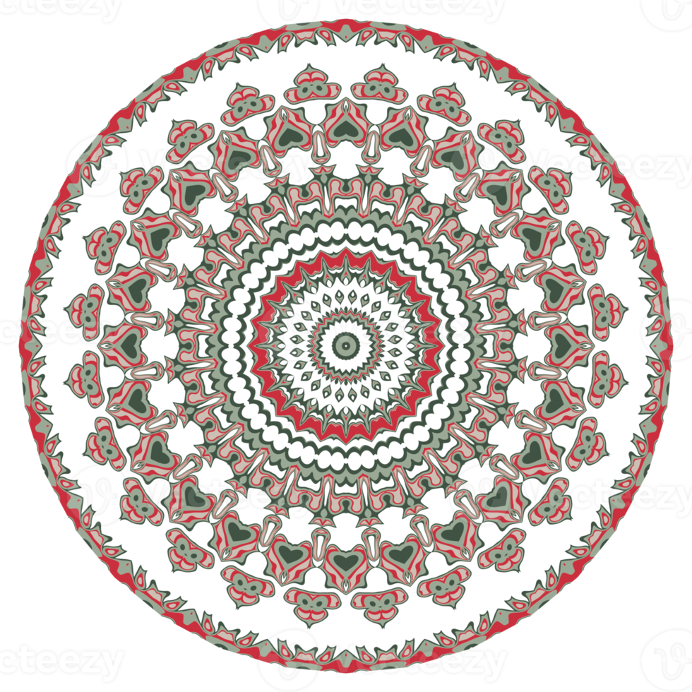 Abstract mandala flower pattern png