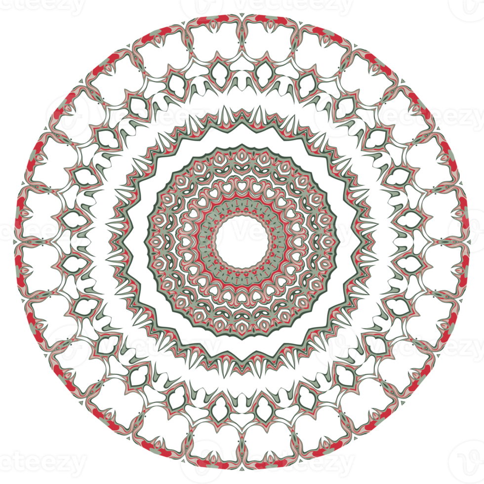 Abstract mandala flower pattern png