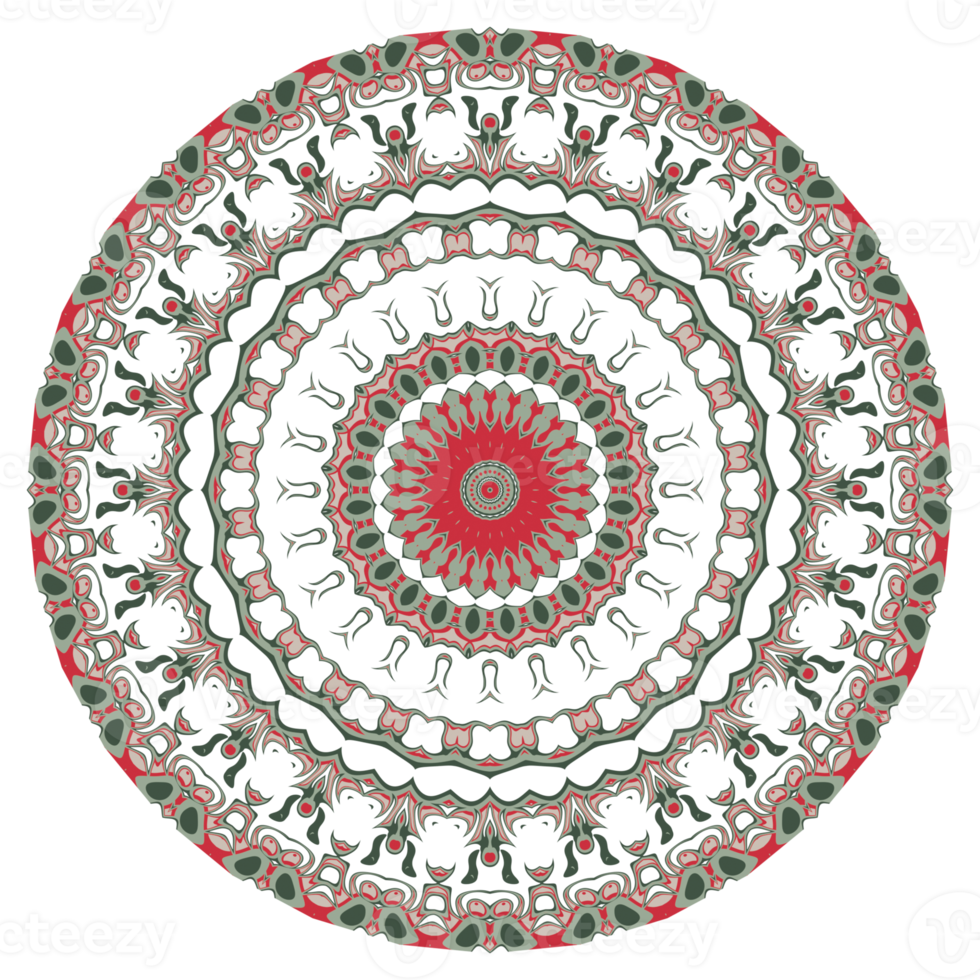Abstract mandala flower pattern png