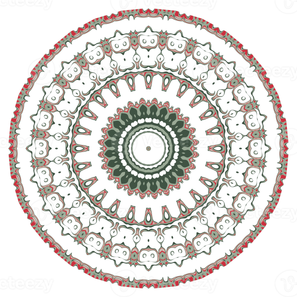 Abstract mandala flower pattern png