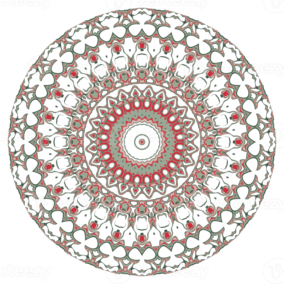 Abstract mandala flower pattern png