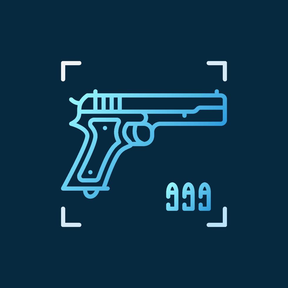 Gun vector concept colored icon in outline style
