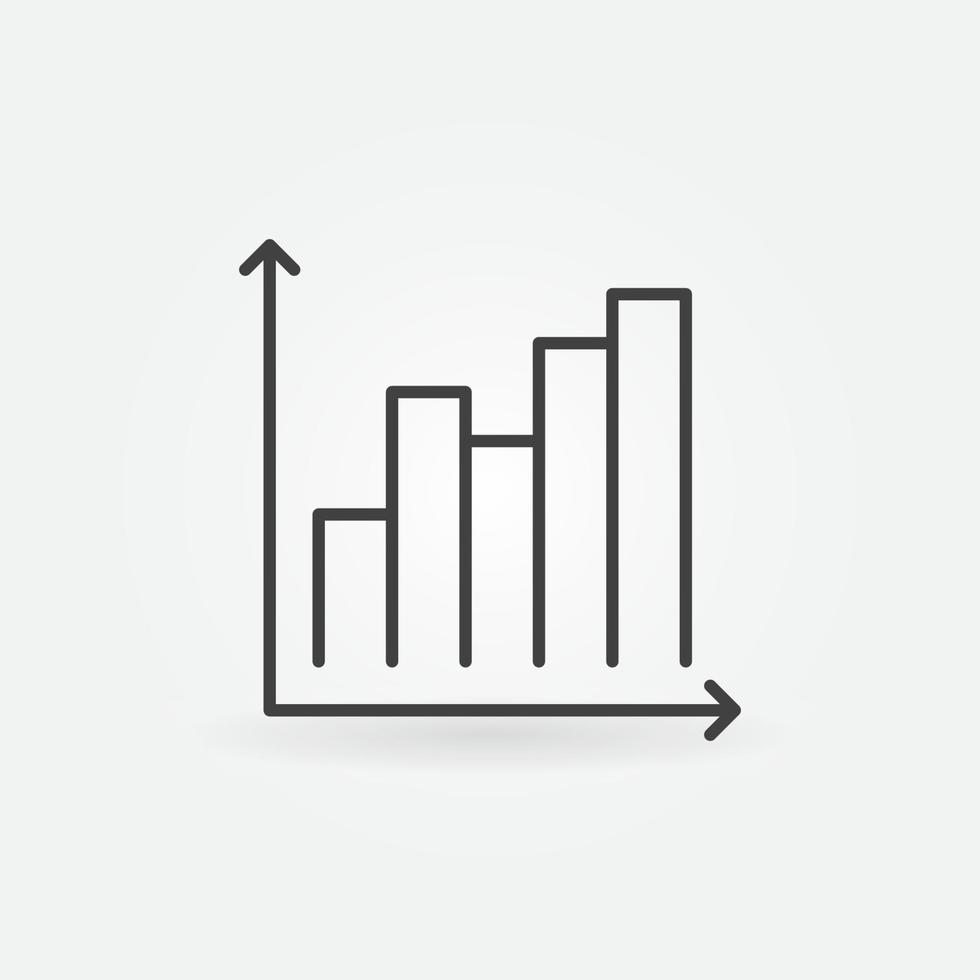 Bar Chart vector thin line concept simple icon