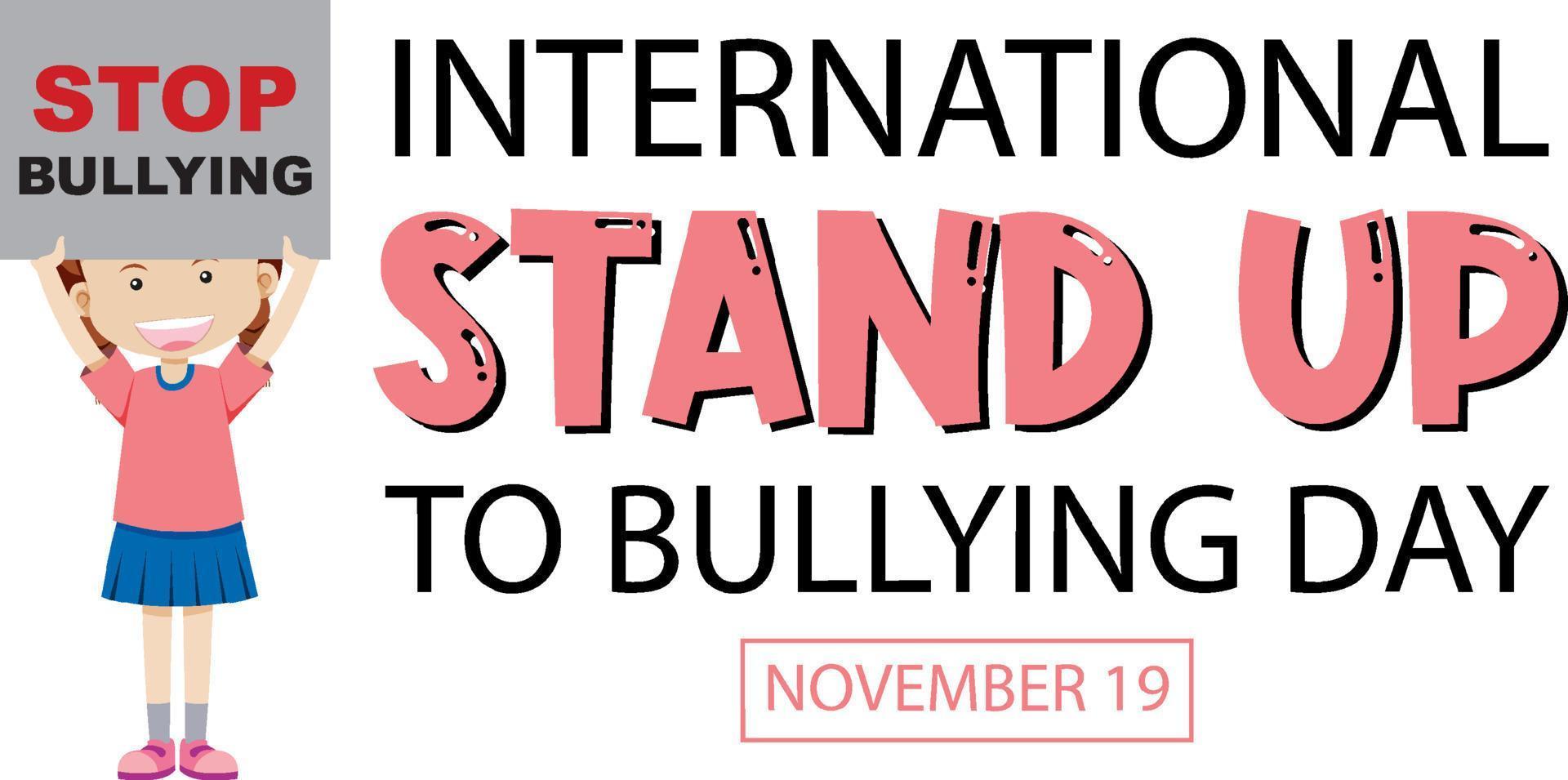 International stand up to bullying day banner design 13092541 Vector