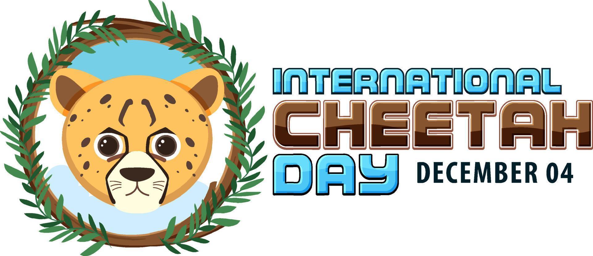 International cheetah day poster or banner design vector