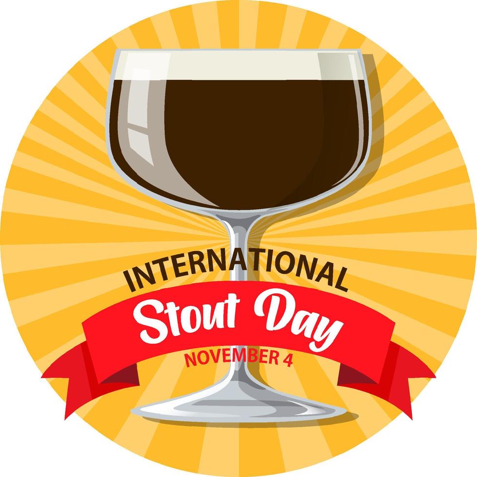 International Stout Day Poster Design vector