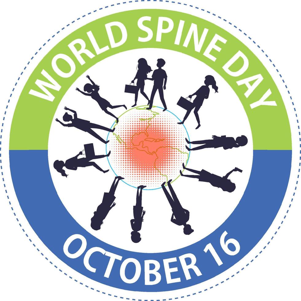 World Spine Day Banner Design vector